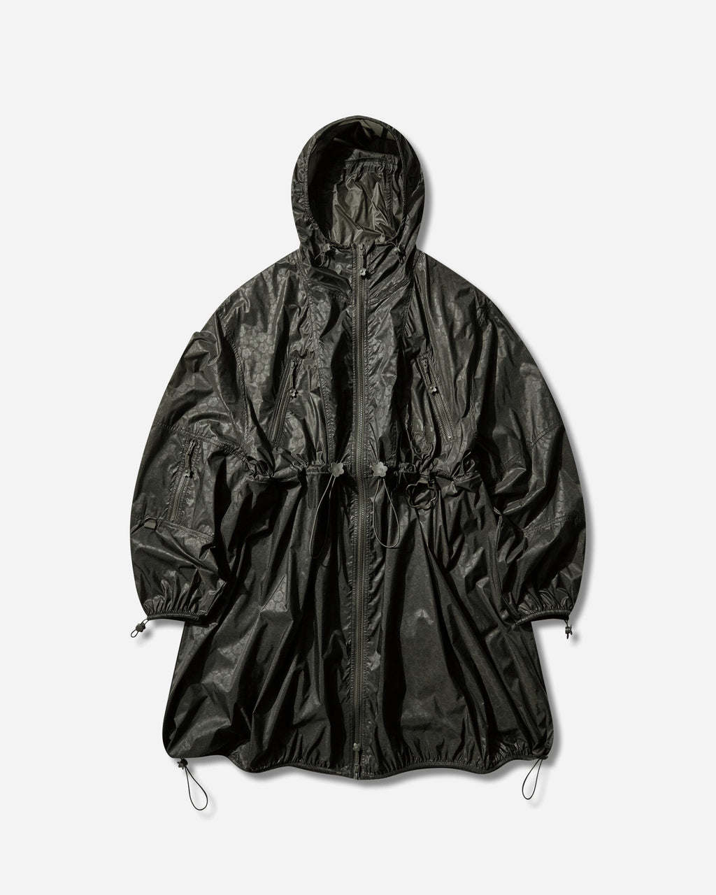 Оригінальна Womens Cecilie Bahnsen Emma Long Wind Jacket Forest Night Green The north face – боковий вид