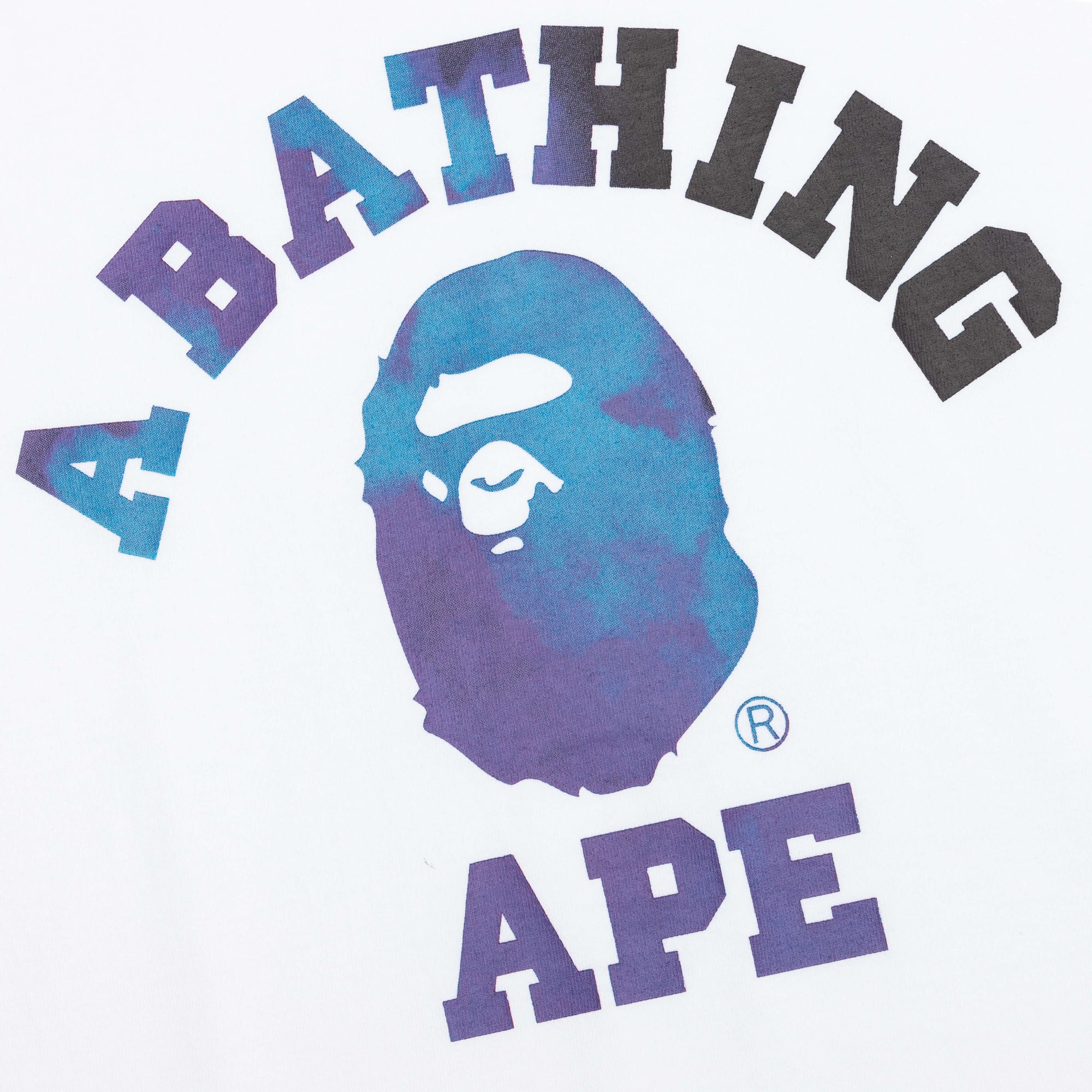 Оригінальна Tie Dye College Tee A bathing ape – детальний вид