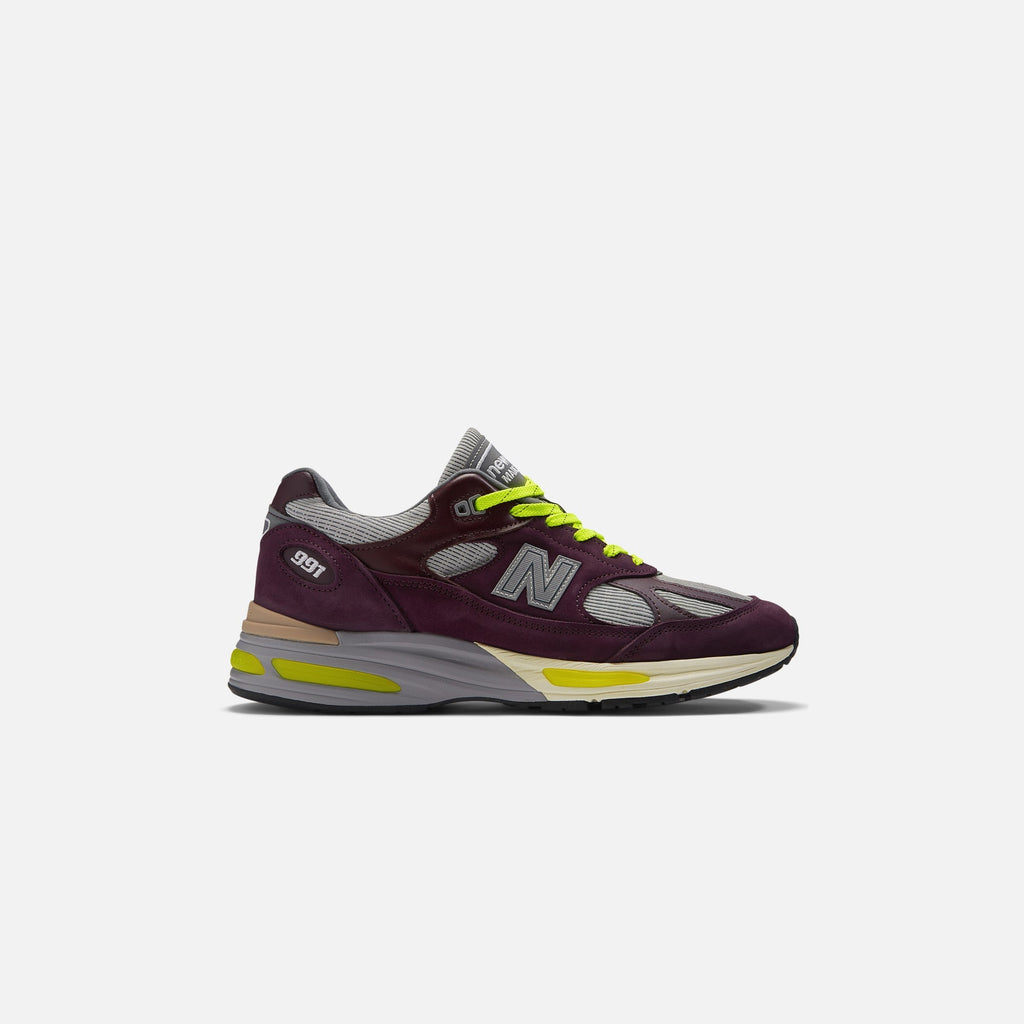 Made In Uk 991v2 Burgundy New balance – Гарантія оригінальності – боковий вид