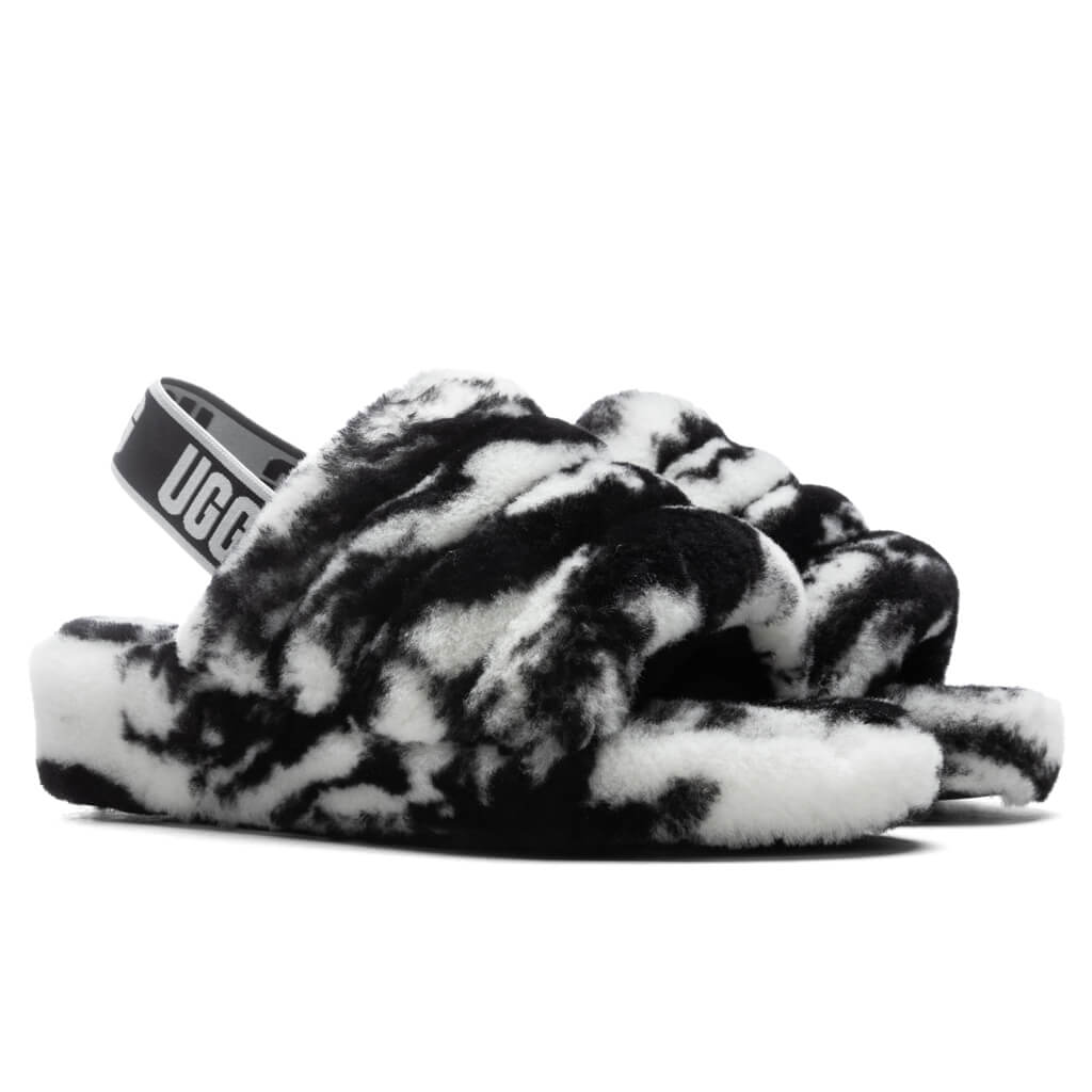 Womens Fluff Yeah Slide Marble Ugg – Гарантія оригінальності – вид ззаду