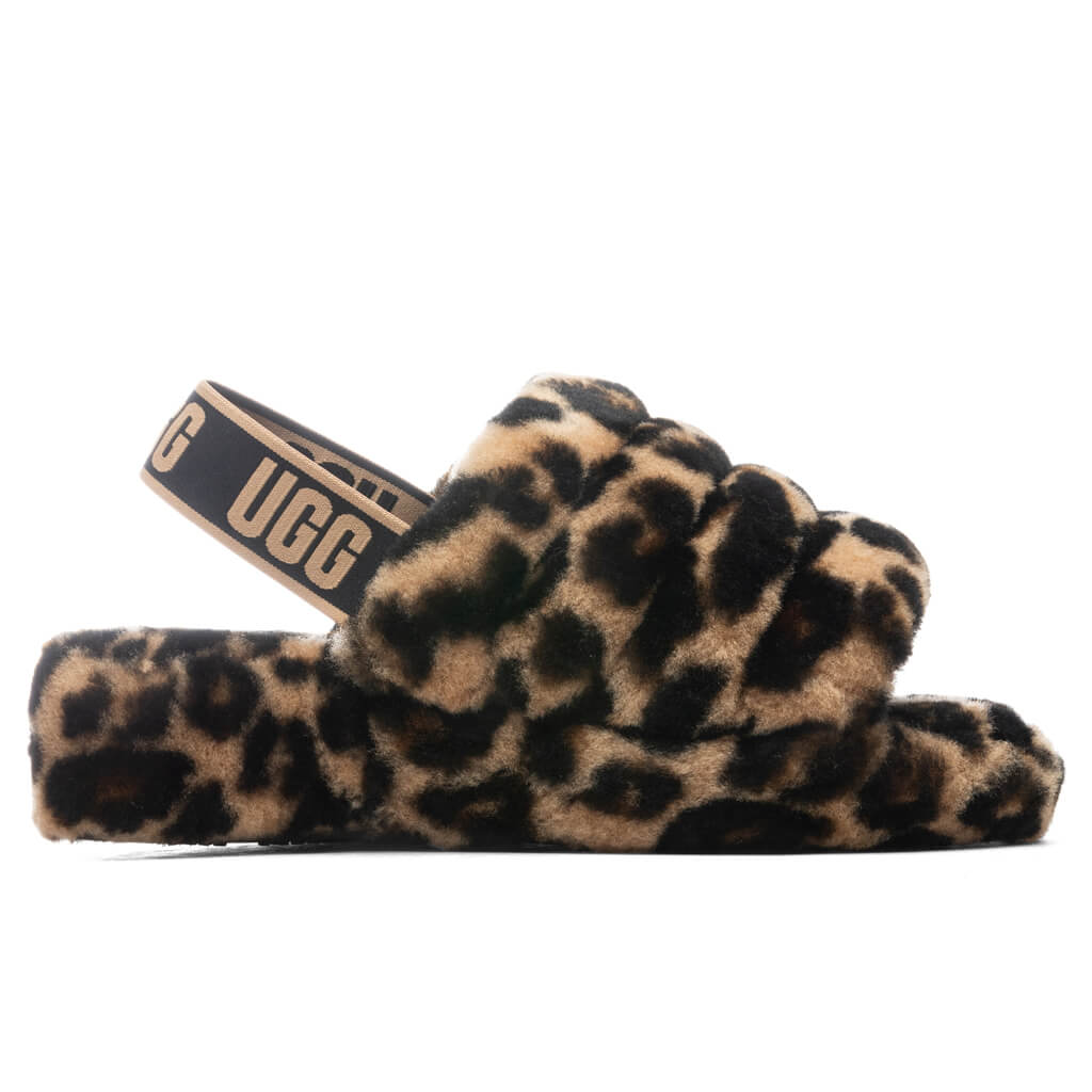 Оригінальна Womens Fluff Yeah Slide Panther Print Ugg – боковий вид