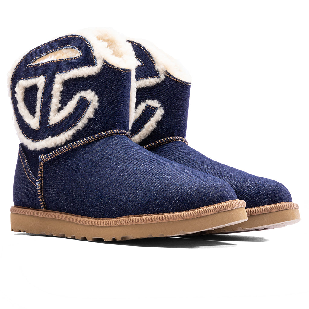 Оригінальна Logo Mini Boot Indigo Denim Ugg – вид ззаду