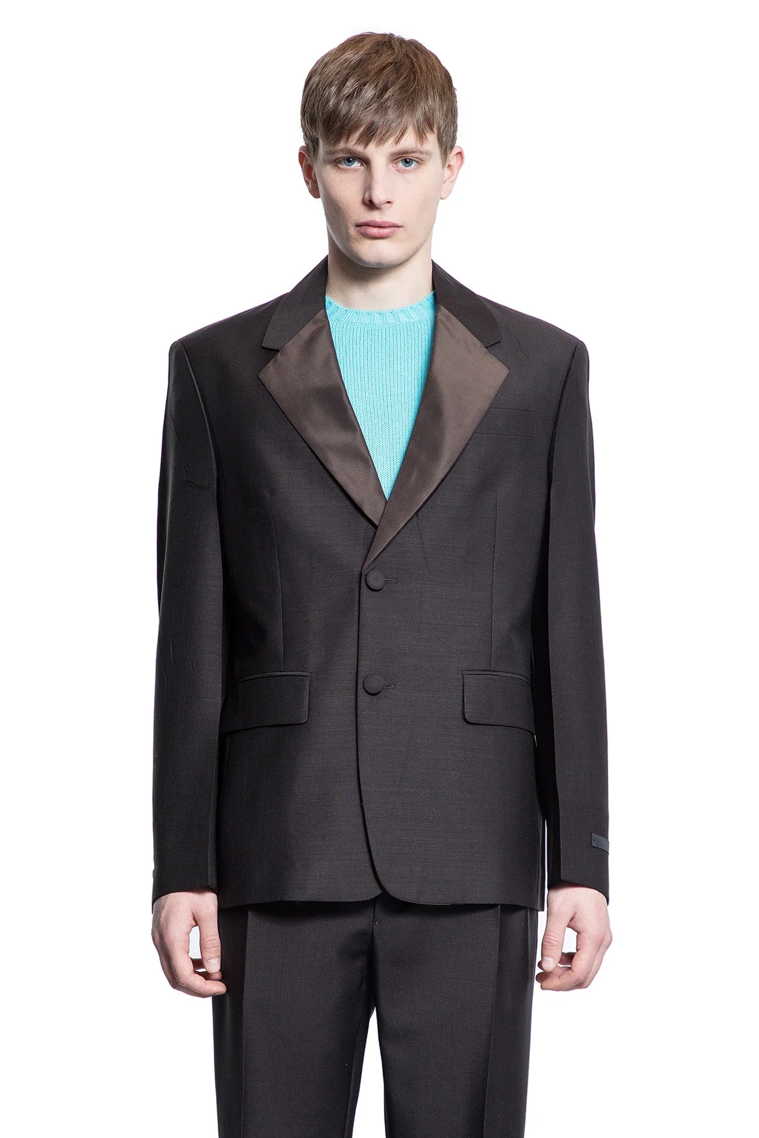 Mohair Wool Single-Breasted Jacket Prada – Гарантія оригінальності – вид ззаду