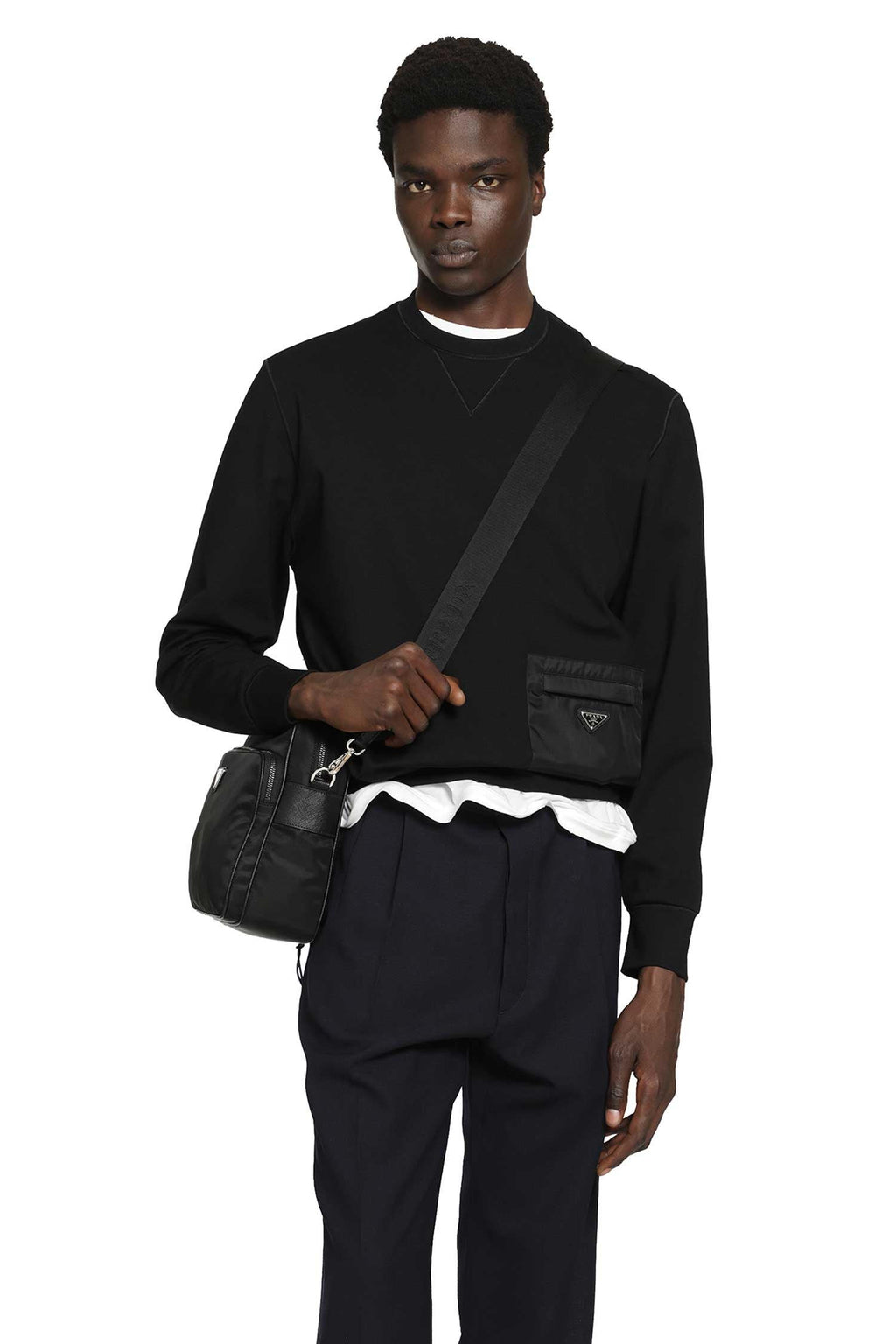 Technical Fabric Sweatshirt Prada оригінал – Купити в Україні – боковий вид