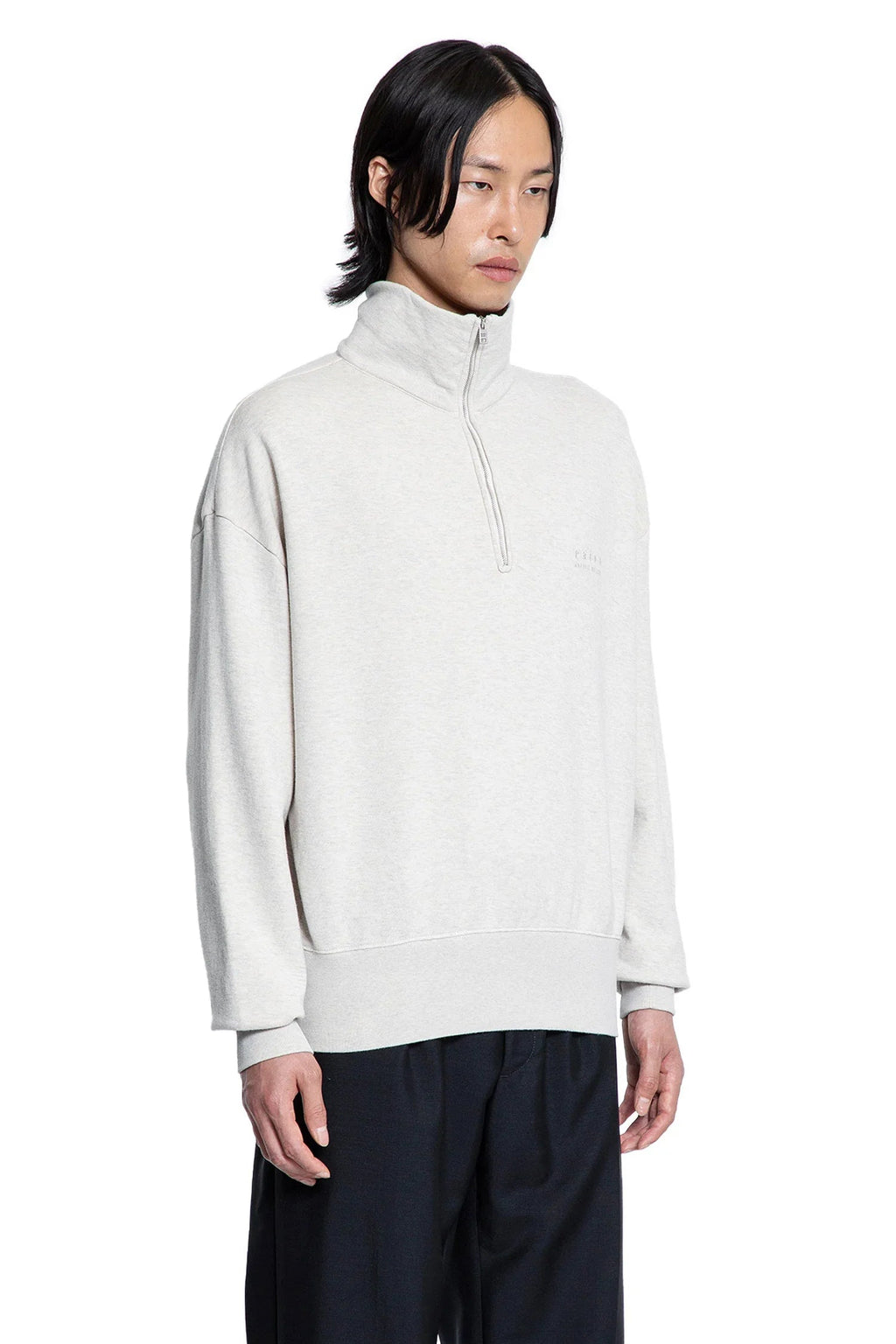 Оригінальна Soft Cotton Quarter-Zip Sweatshirt Prada – детальний вид