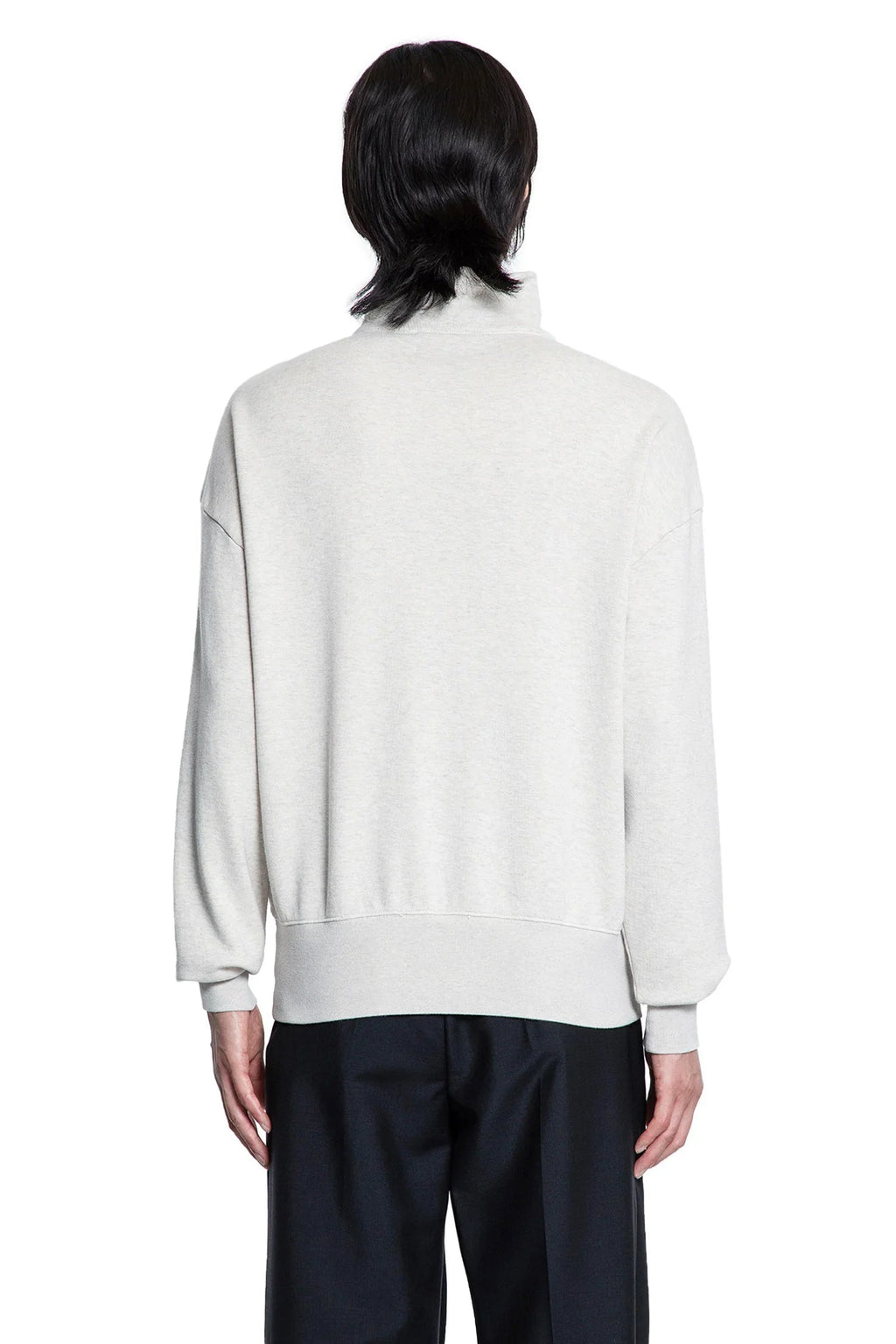 Оригінальна Soft Cotton Quarter-Zip Sweatshirt Prada – збільшений вид