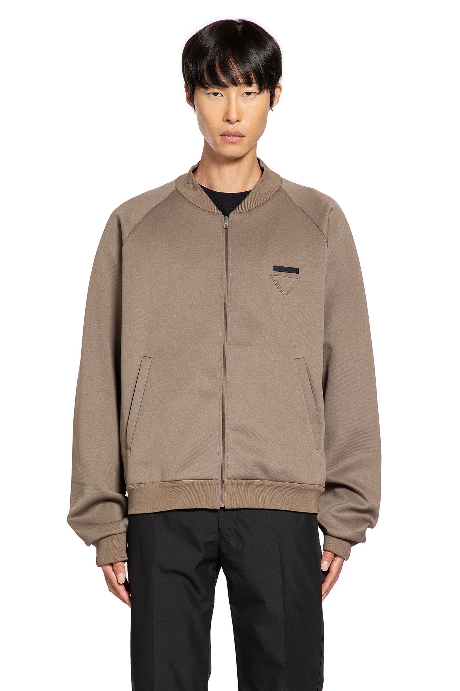 Оригінальна Techno Jersey Bomber Track Tacket Prada – вид ззаду