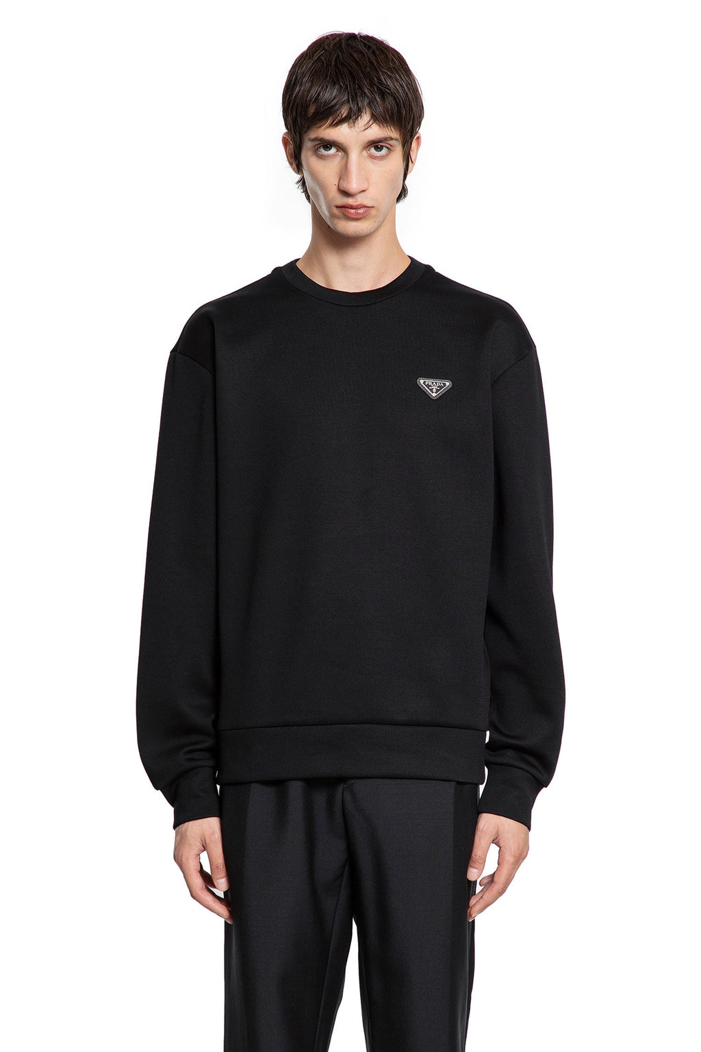 Technical Cotton Sweatshirt Prada оригінал – Купити в Україні – вид ззаду