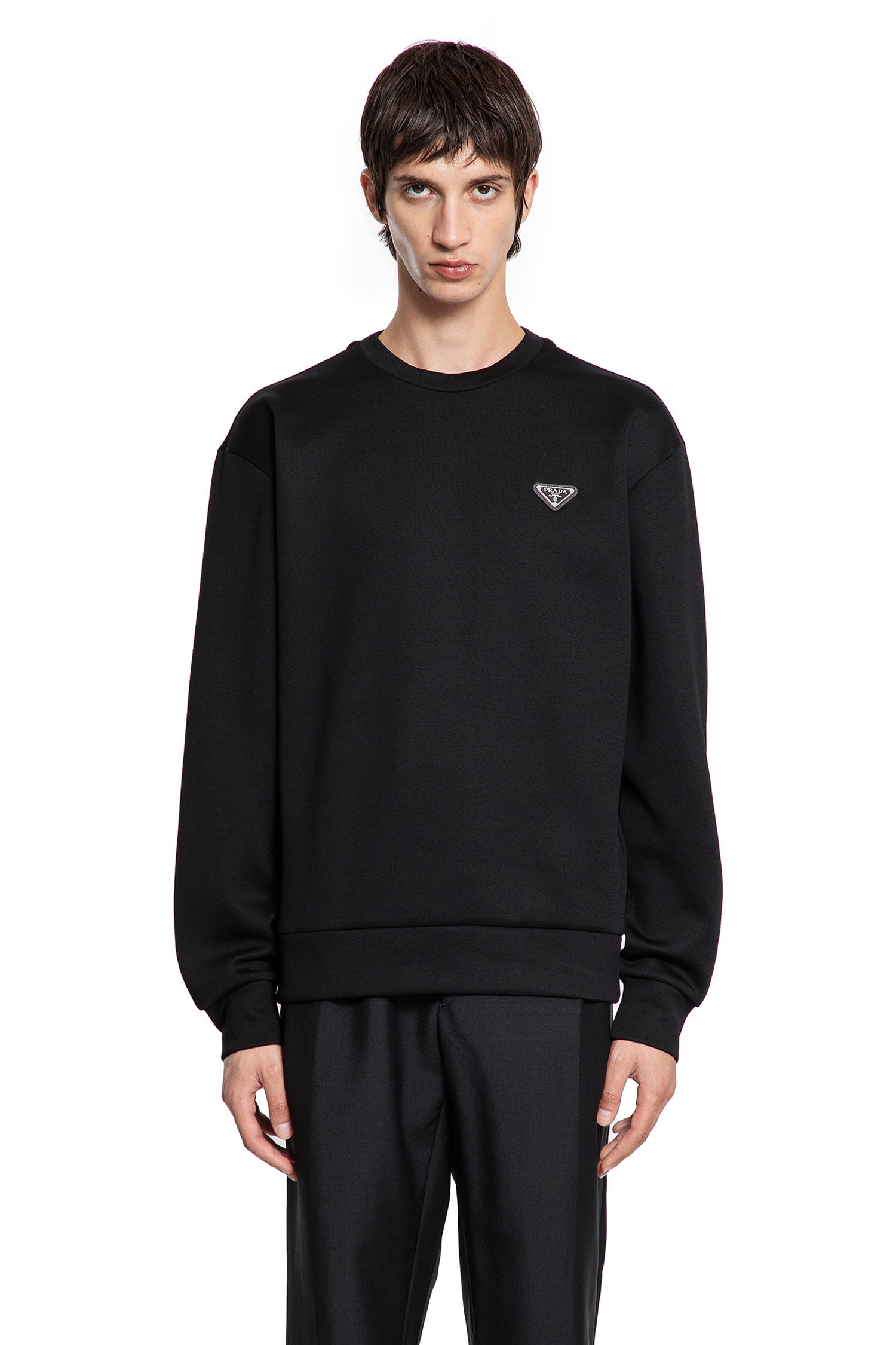 Technical Cotton Sweatshirt Prada оригінал – Купити в Україні – вид ззаду
