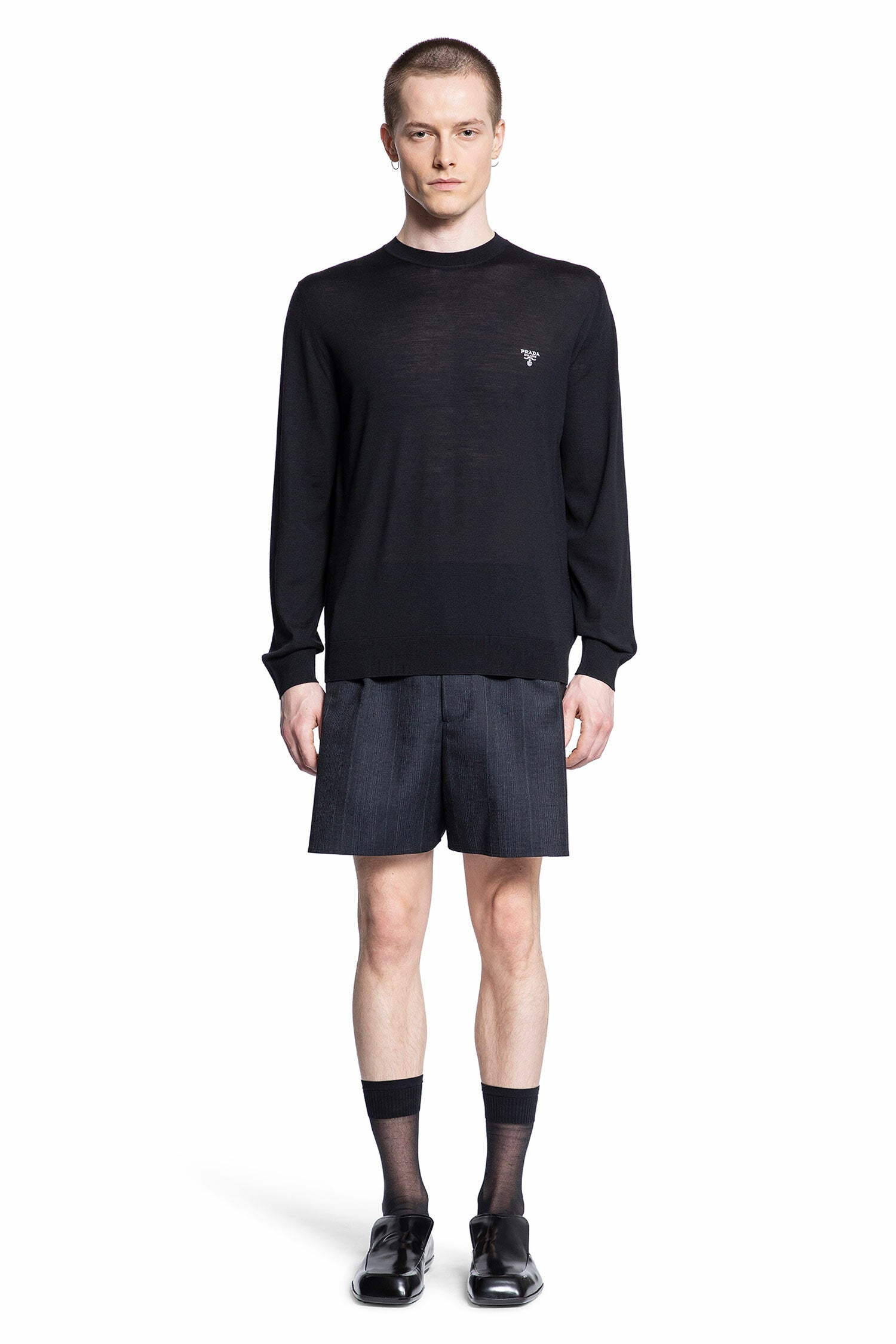 Virgin Wool Logo Sweater Prada – Гарантія оригінальності – збільшений вид