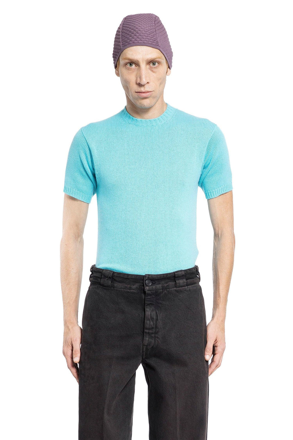 Man Blue T Shirts & Tank Tops Prada оригінал – Купити в Україні – боковий вид