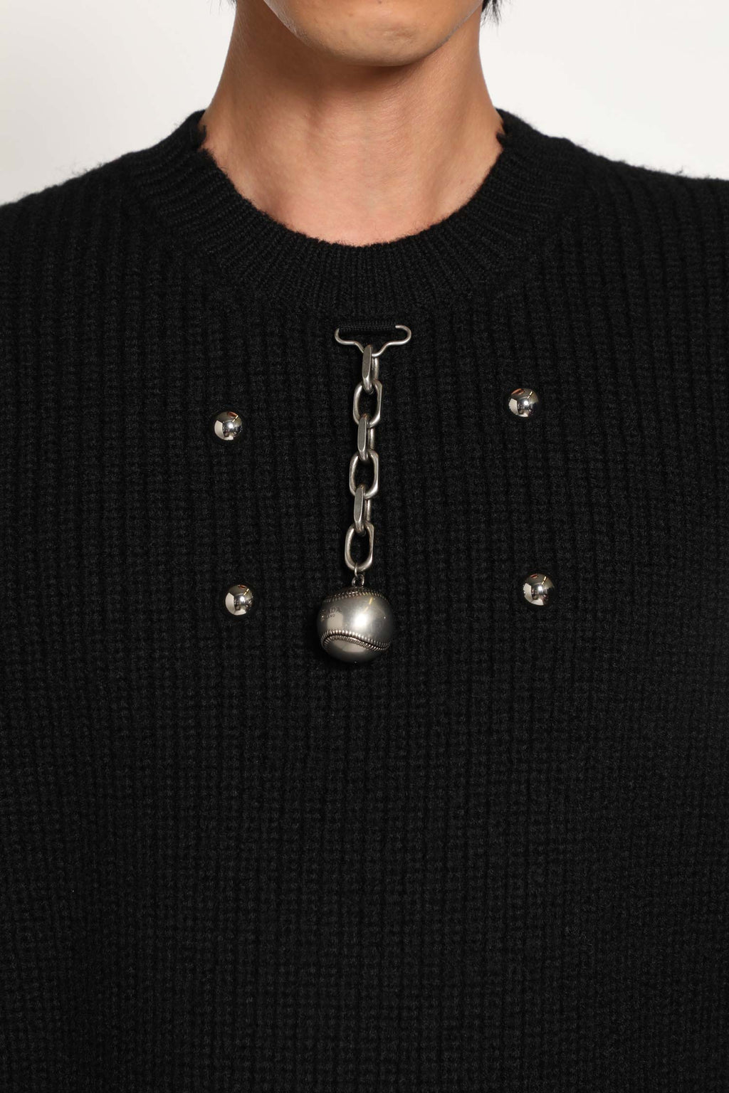Distressed Wool Jumper With Charms Prada оригінал – Купити в Україні – збільшений вид