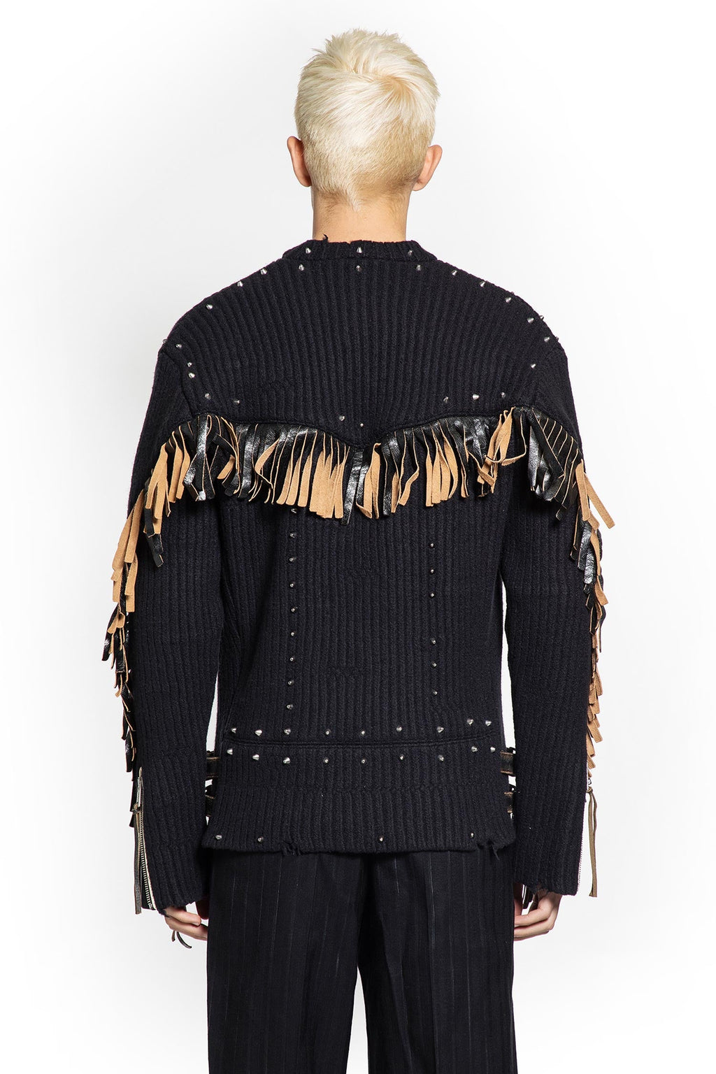 Wool Sweater With Fringes And Studs Prada оригінал – Купити в Україні – збільшений вид