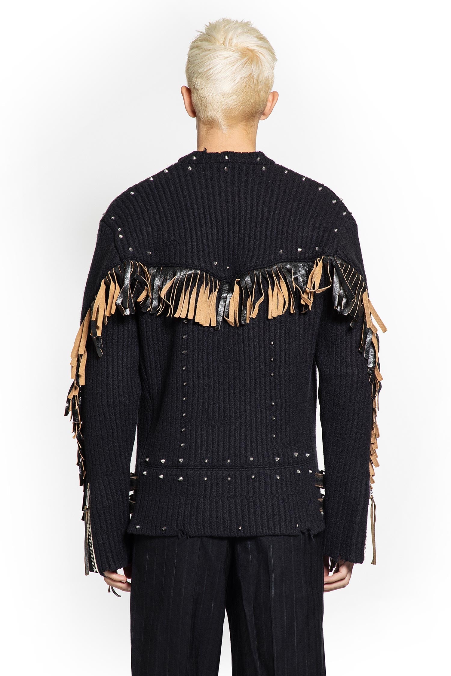 Wool Sweater With Fringes And Studs Prada оригінал – Купити в Україні – збільшений вид