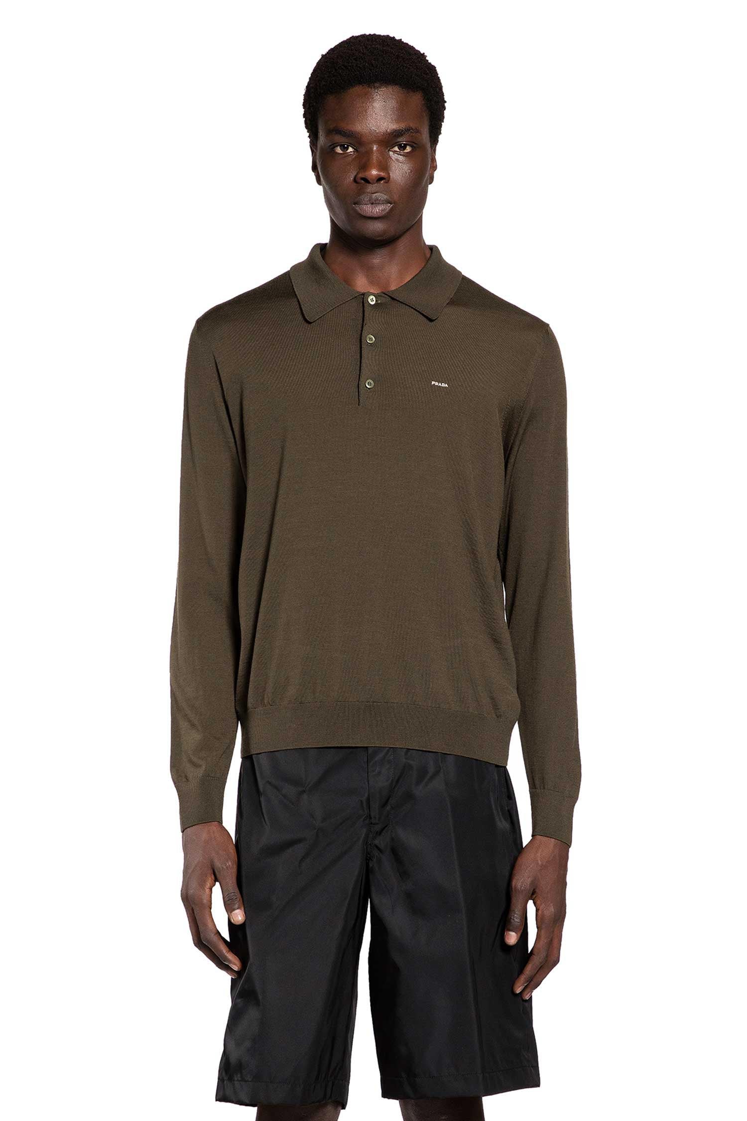Supefine Wool Knit Polo Prada – Гарантія оригінальності – боковий вид
