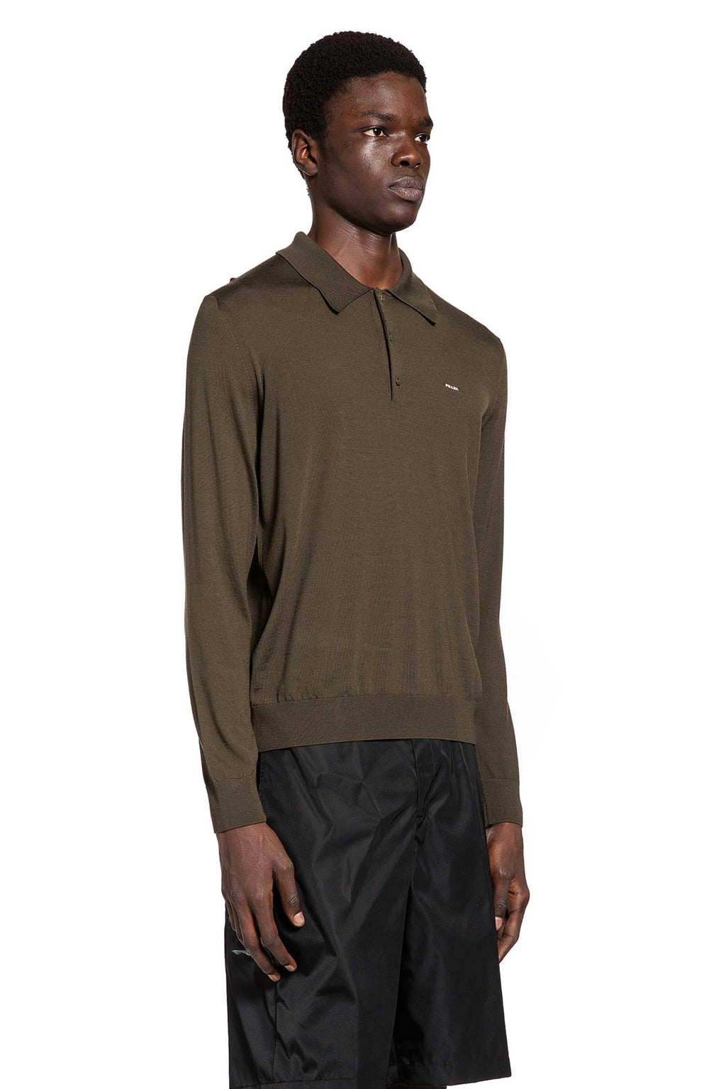 Supefine Wool Knit Polo Prada – Гарантія оригінальності – вид ззаду