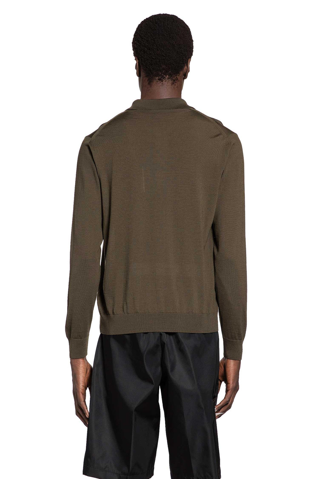 Supefine Wool Knit Polo Prada – Гарантія оригінальності – детальний вид