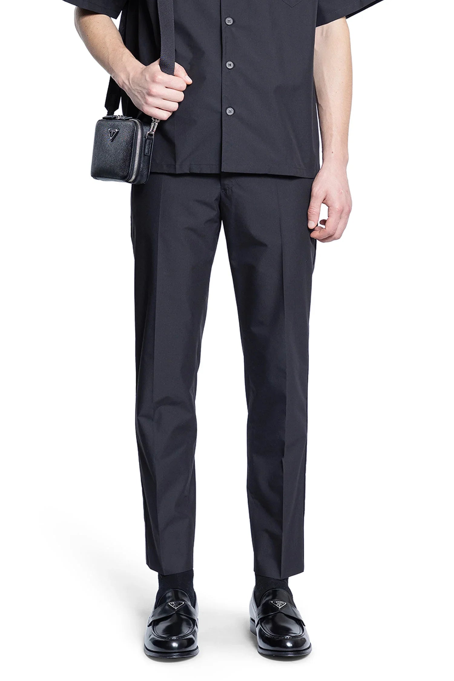 Оригінальна Technical Cotton Trousers Prada – боковий вид