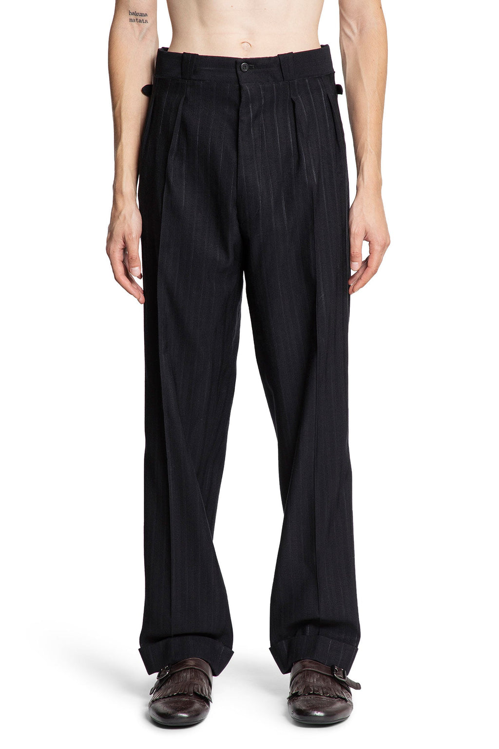 Pinstriped Wool Trousers Prada оригінал – Купити в Україні – вид ззаду