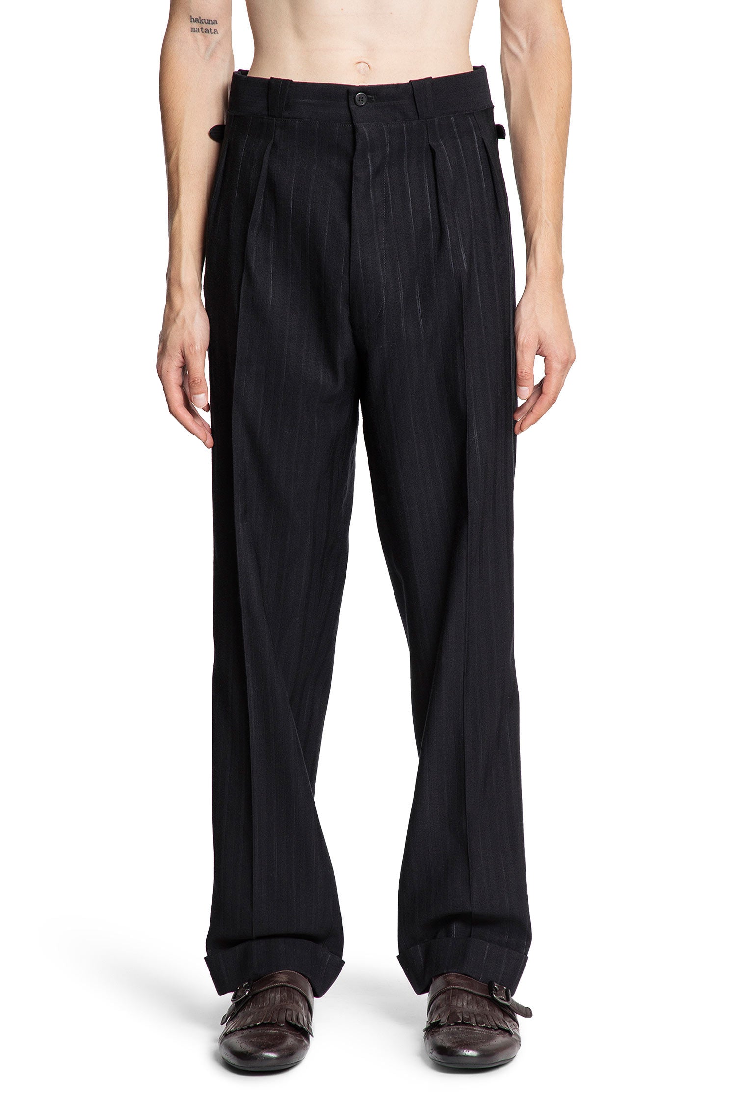 Pinstriped Wool Trousers Prada оригінал – Купити в Україні – вид ззаду