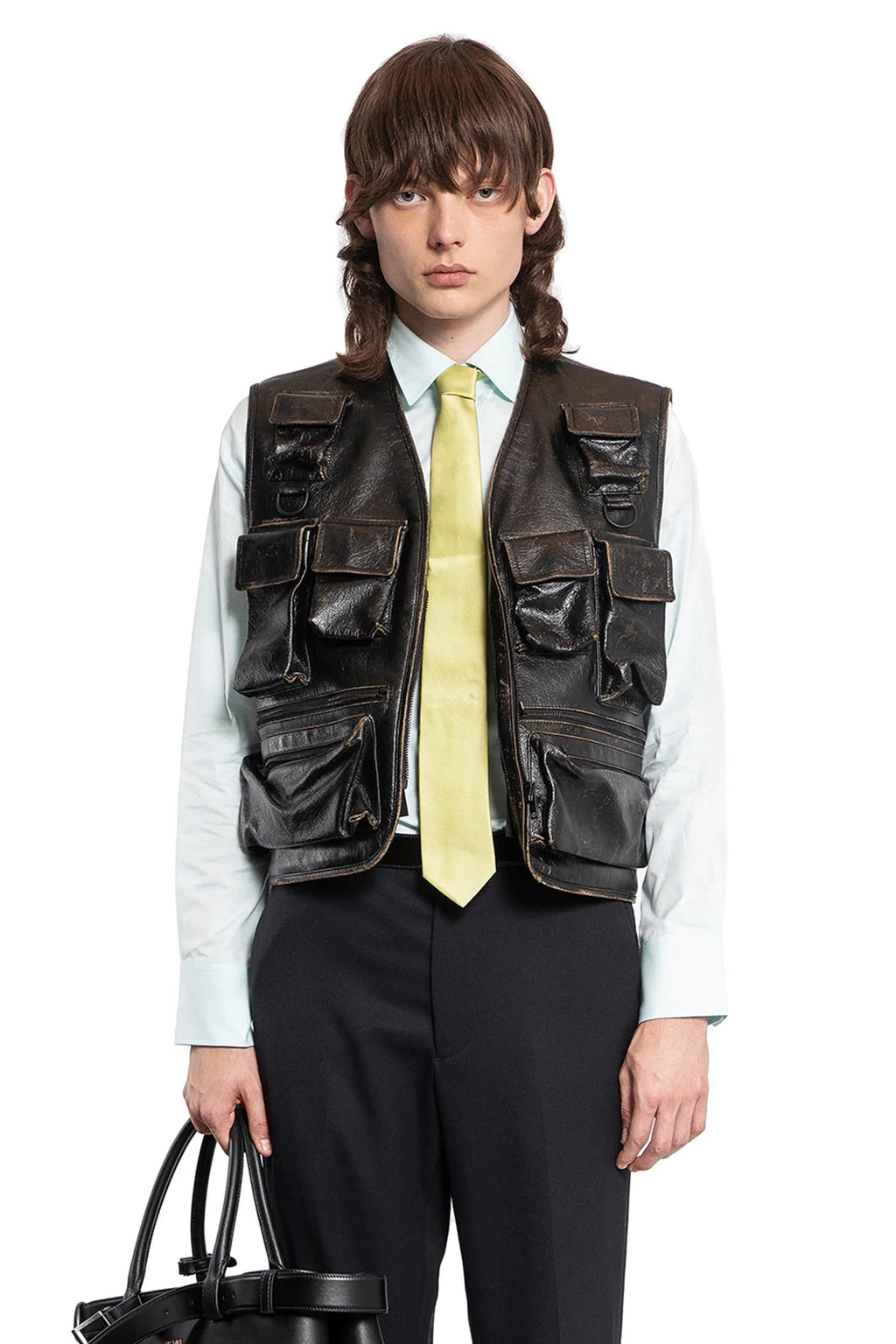 Оригінальна Leather Vest Prada – боковий вид