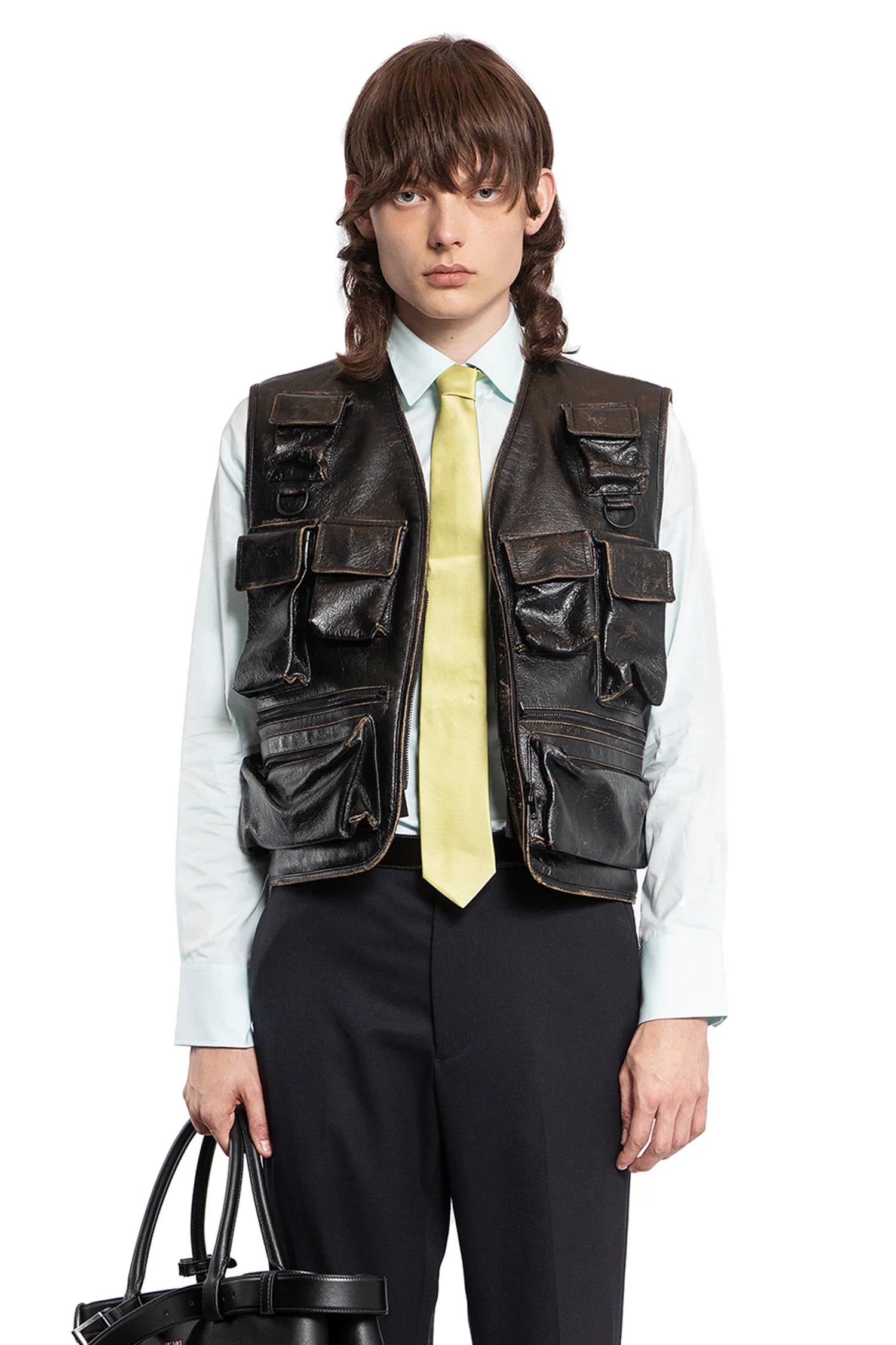 Оригінальна Leather Vest Prada – боковий вид