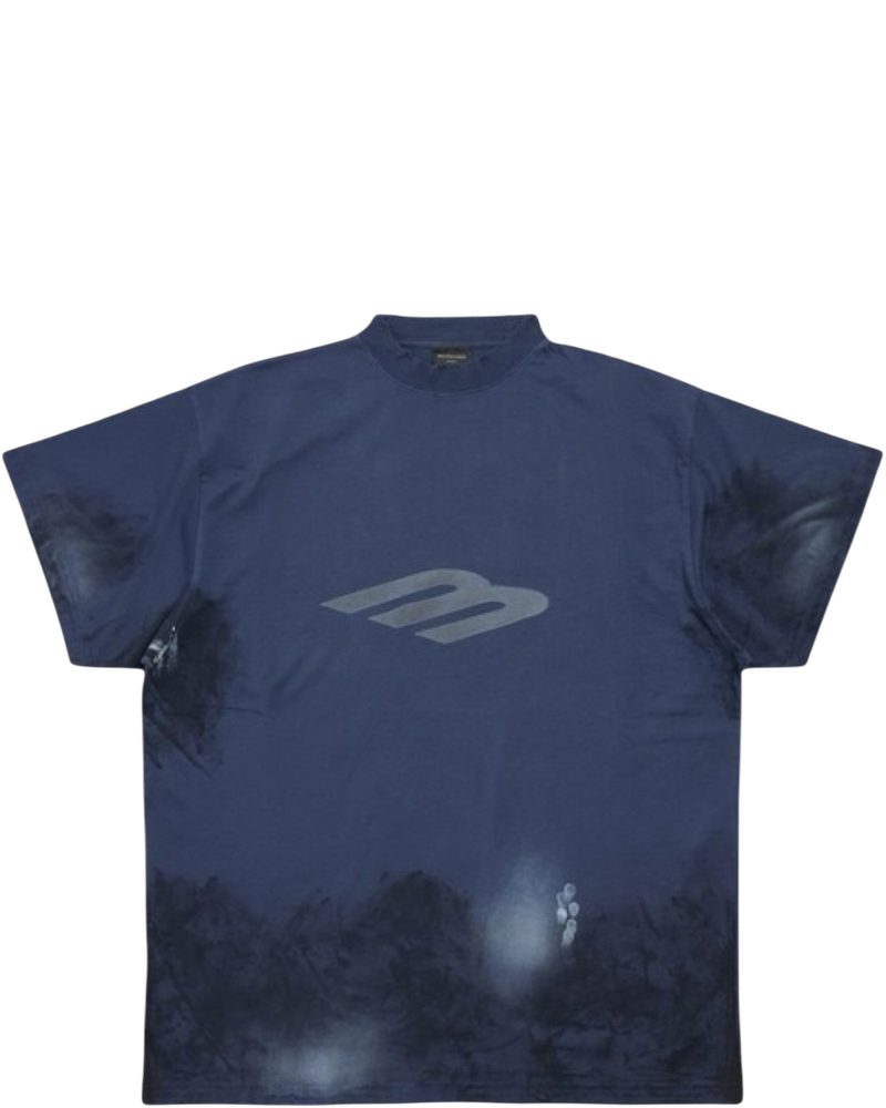 3B Stencil Vintage Navy T-Shirt Balenciaga оригінал – Купити в Україні