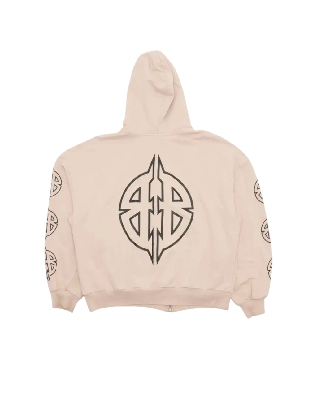 Metal BB Zip-Up Light Beige Hoodie, Balenciaga, photo 2