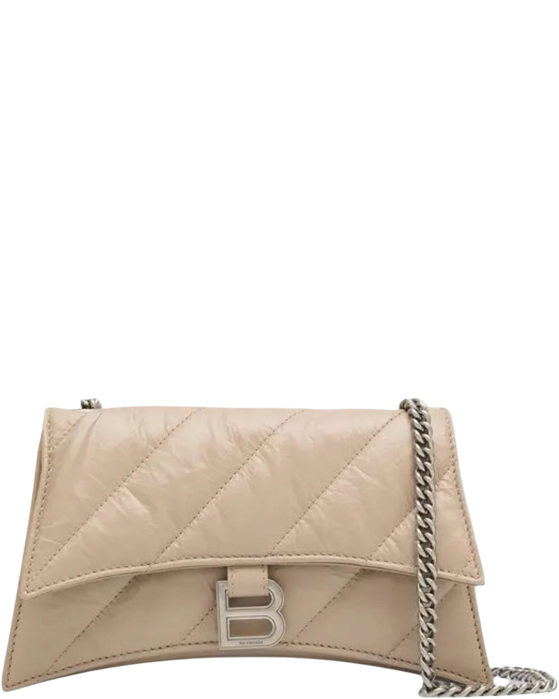 Crush XS Quilted Beige Chain Bag Balenciaga оригінал – Купити в Україні