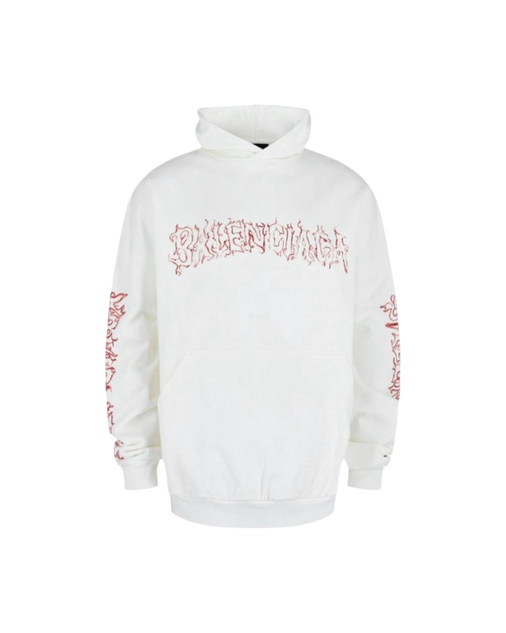 DIY Metal Outline White Red Hoodie, Balenciaga, фото 1