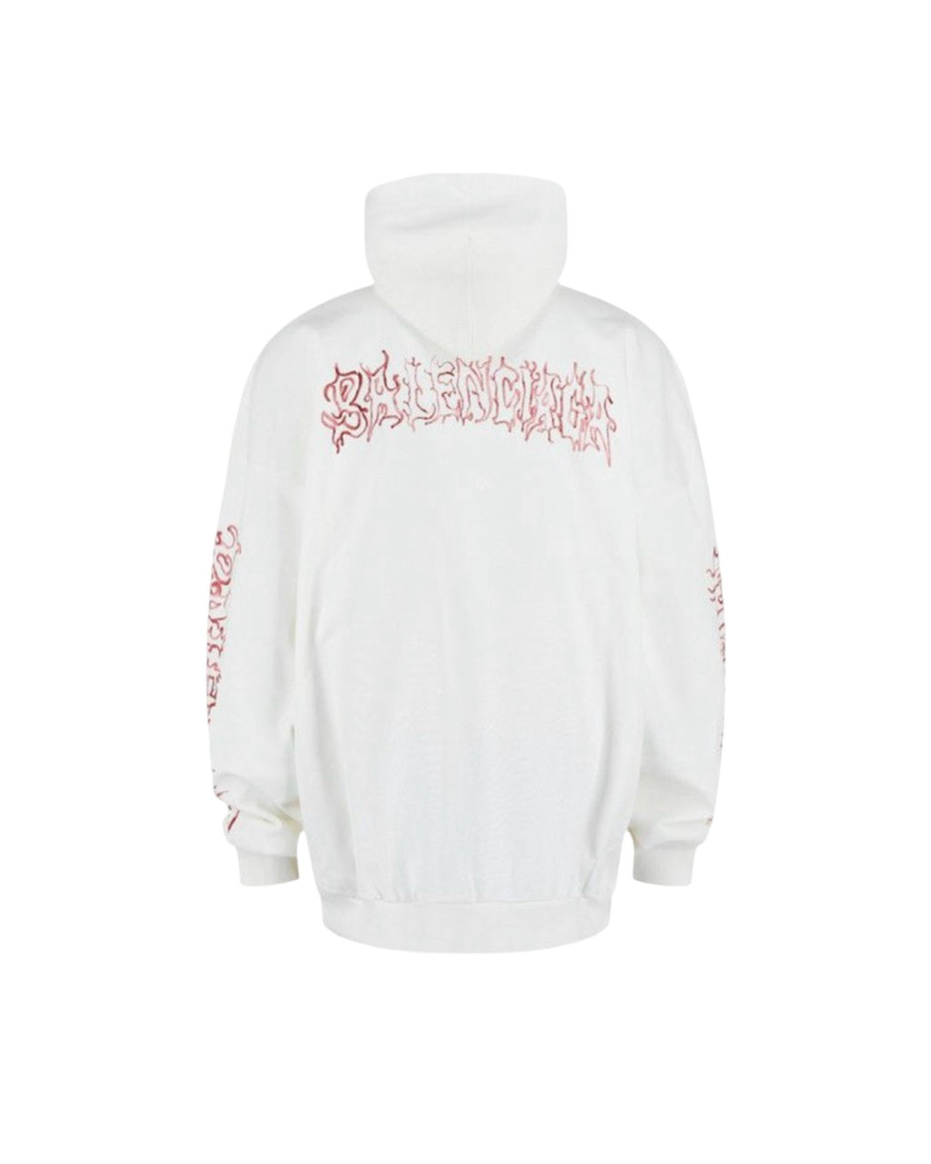 DIY Metal Outline White Red Hoodie, Balenciaga, фото 2