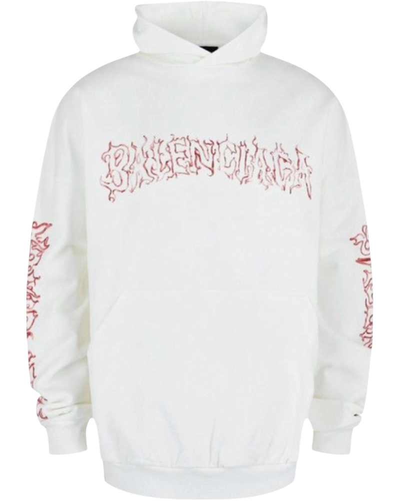 DIY Metal Outline White Red Hoodie Balenciaga оригінал – Купити в Україні