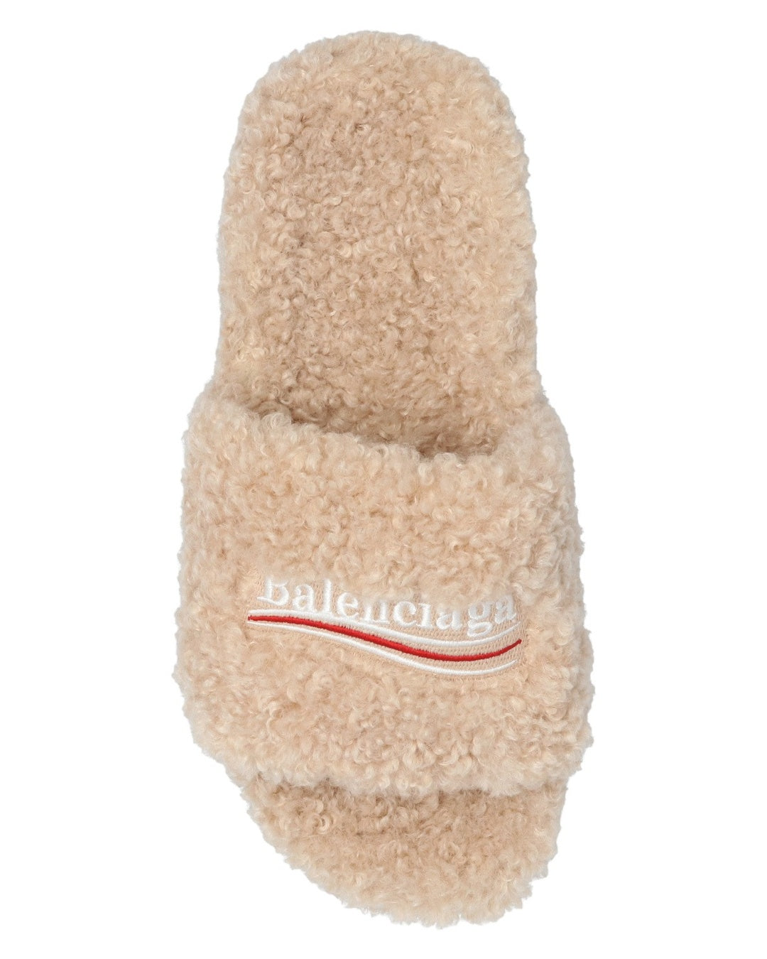 Furry Political Logo Beige Slides Balenciaga оригінал – Купити в Україні – детальний вид