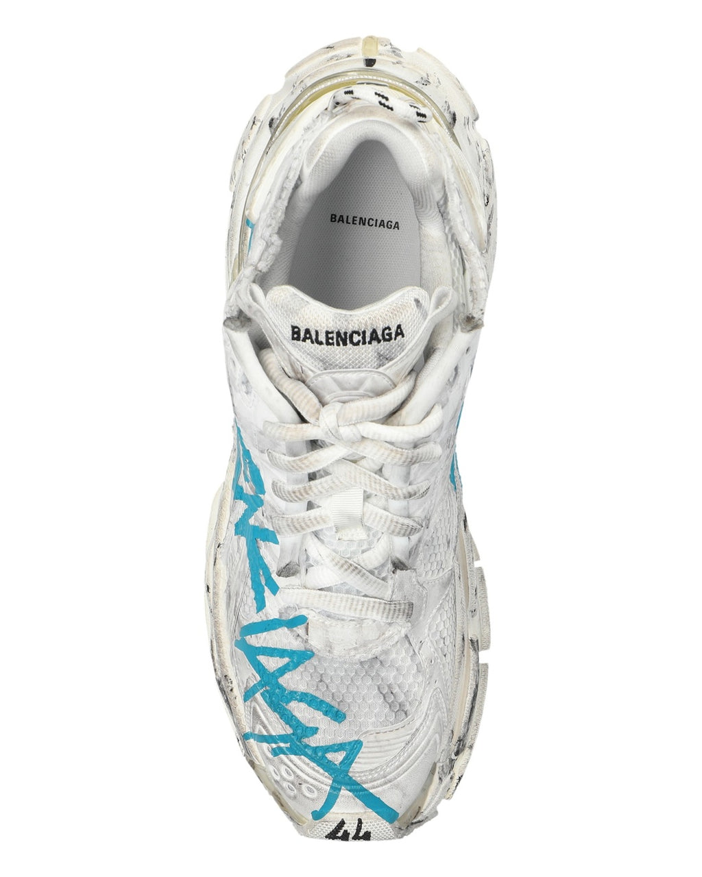 Runner Graffiti White Blue Sneakers, Balenciaga, photo 4
