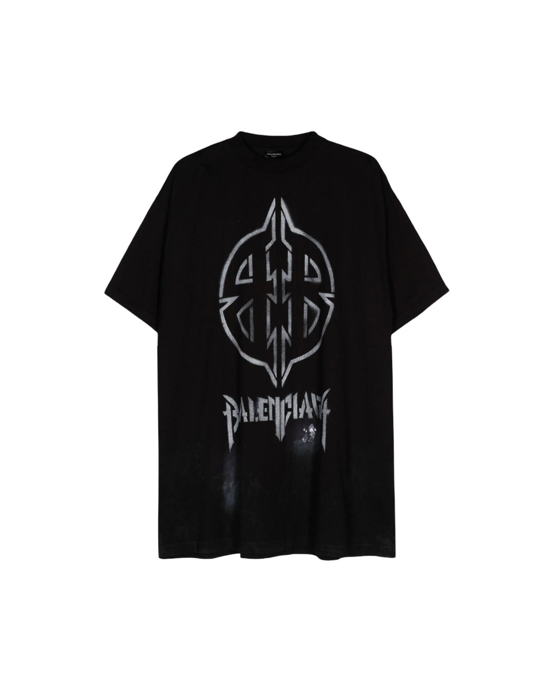 Metal BB Stencil Black T-Shirt Balenciaga оригінал – Купити в Україні – боковий вид