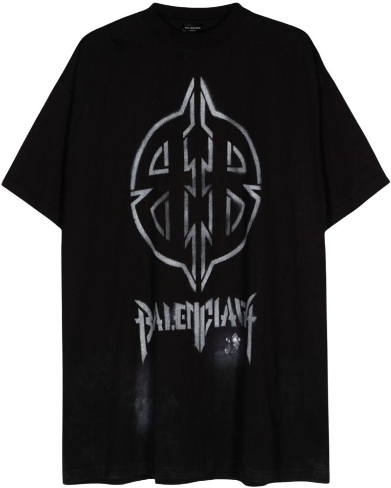 Metal BB Stencil Black T-Shirt Balenciaga оригінал – Купити в Україні