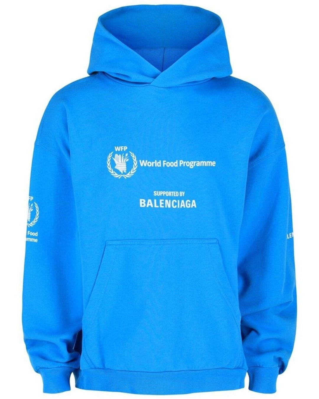 WFP Logo Light Blue Hoodie Balenciaga оригінал – Купити в Україні – боковий вид