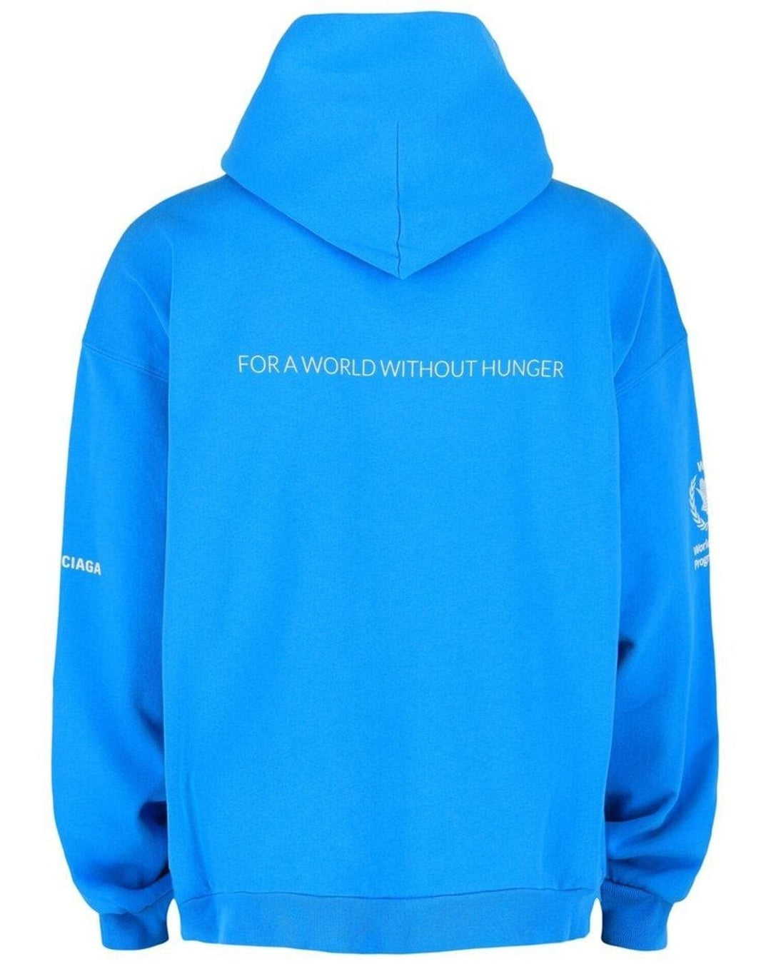 WFP Logo Light Blue Hoodie Balenciaga оригінал – Купити в Україні – вид ззаду