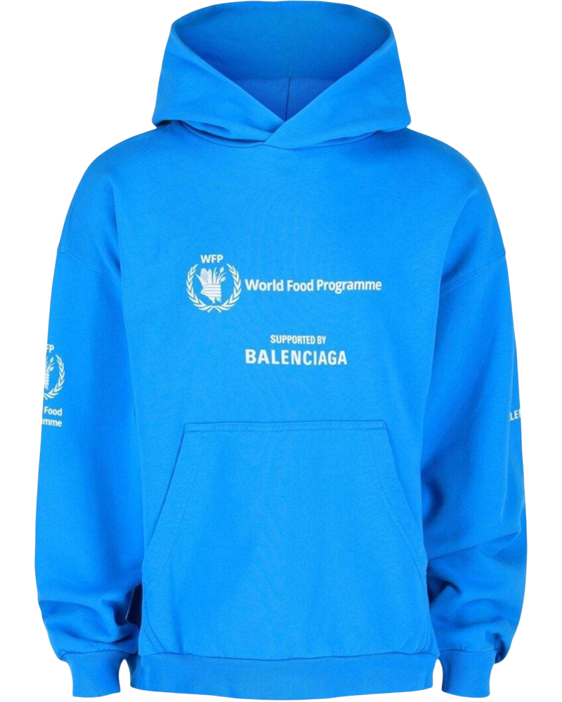WFP Logo Light Blue Hoodie Balenciaga оригінал – Купити в Україні