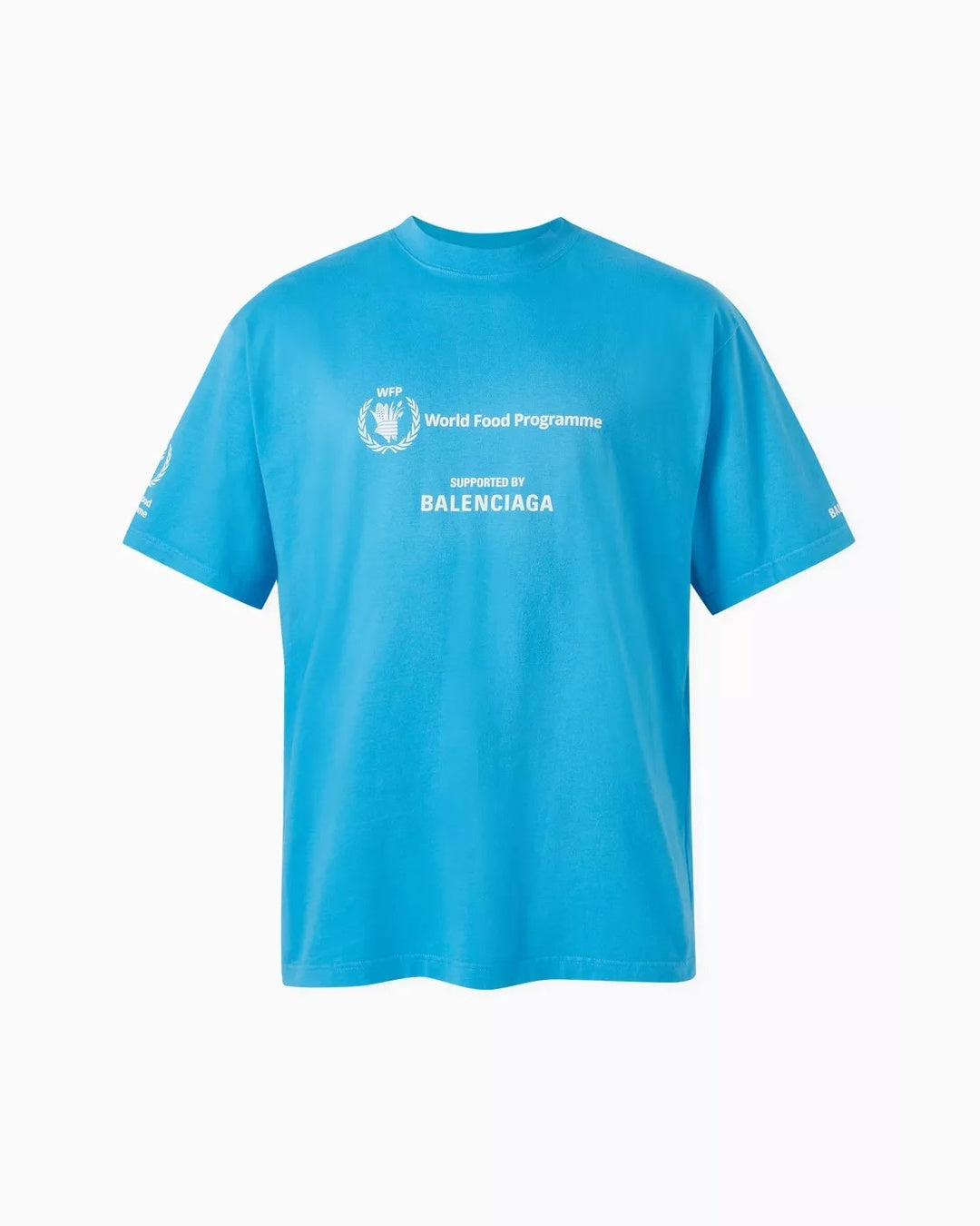 WFP Logo Light Blue T-Shirt Balenciaga оригінал – Купити в Україні – боковий вид