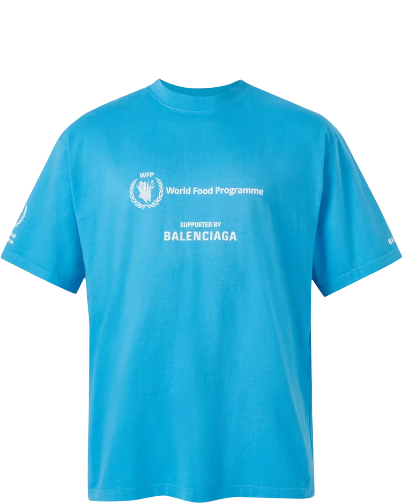 WFP Logo Light Blue T-Shirt Balenciaga оригінал – Купити в Україні