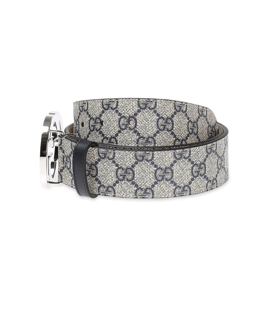 GG Supreme Interlocking G Beige Blue Belt Gucci оригінал – Купити в Україні – вид ззаду