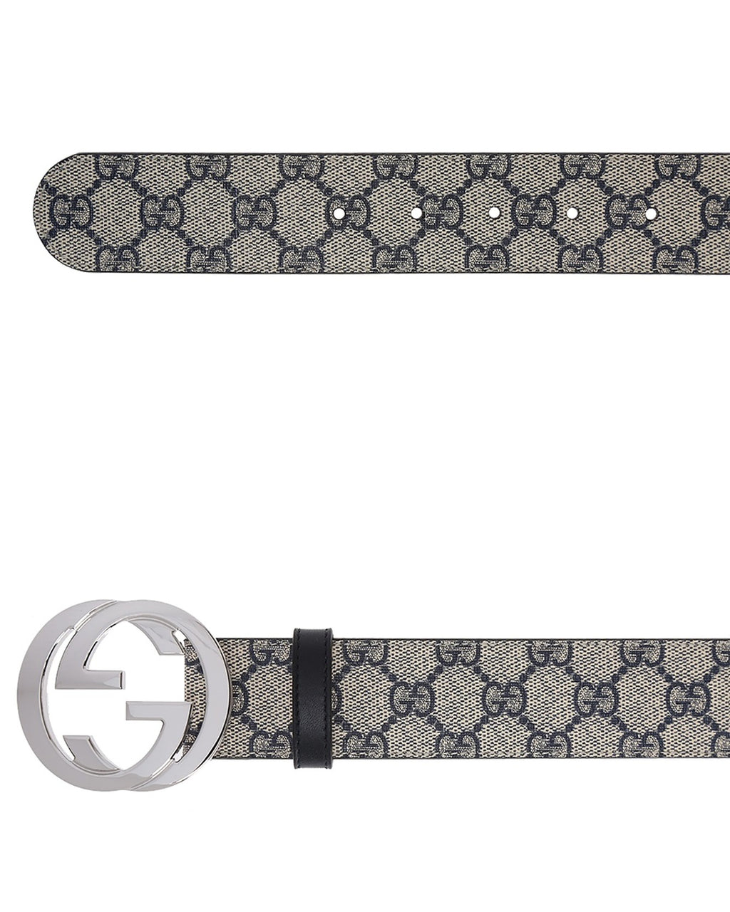 GG Supreme Interlocking G Beige Blue Belt, Gucci, photo 3