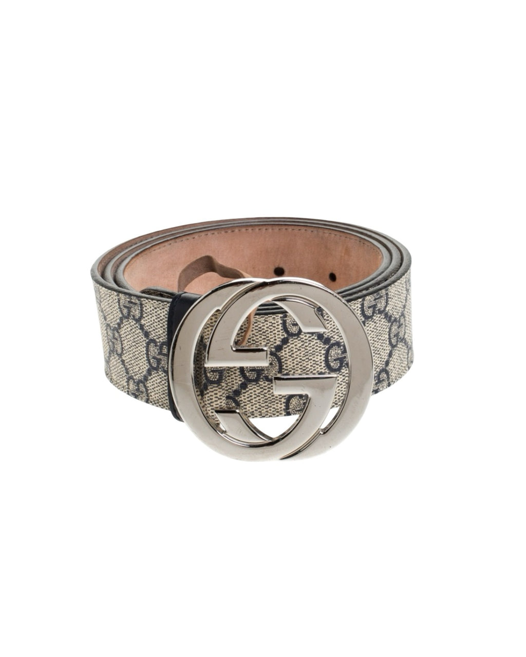 GG Supreme Interlocking G Beige Blue Belt, Gucci, photo 4