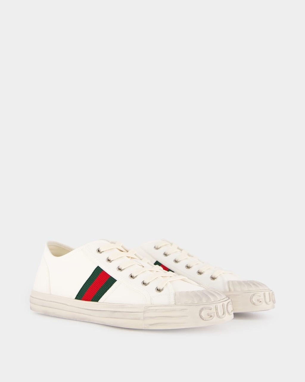 Lido White Web Sneakers, Gucci, photo 3