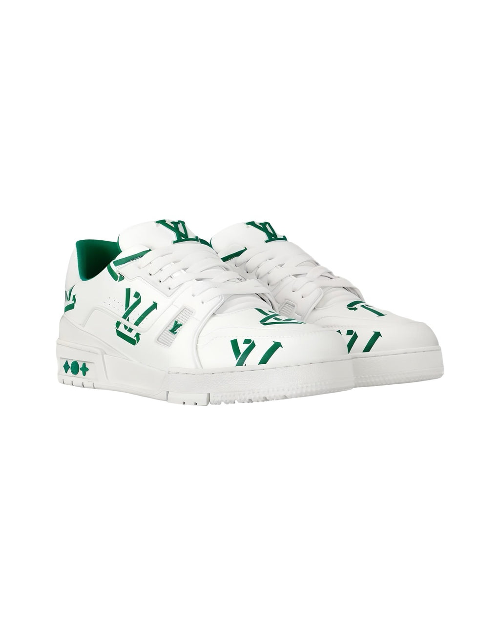 LV Trainer White Green Sneakers, Louis Vuitton, photo 2