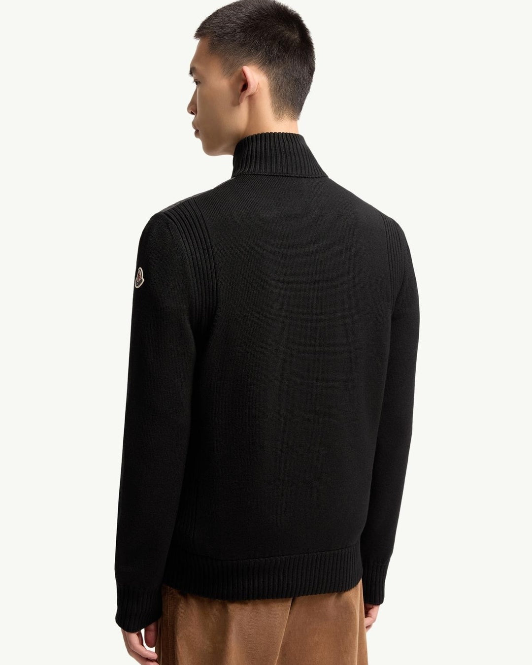 Padded Wool Zip-Up Black Cardigan Moncler оригінал – Купити в Україні – детальний вид