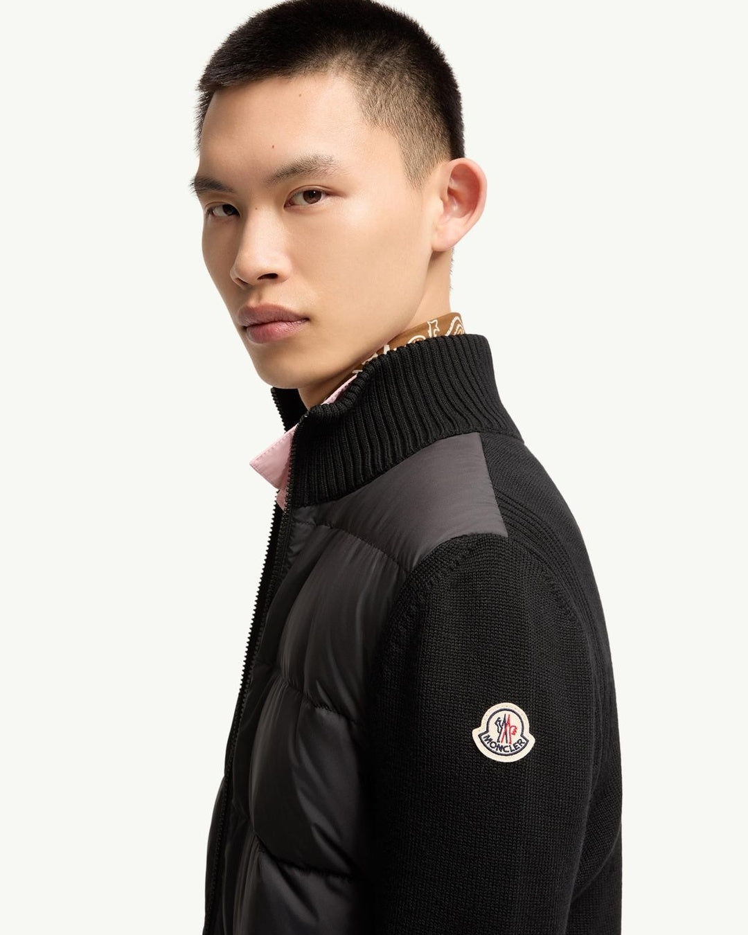 Padded Wool Zip-Up Black Cardigan Moncler оригінал – Купити в Україні – збільшений вид