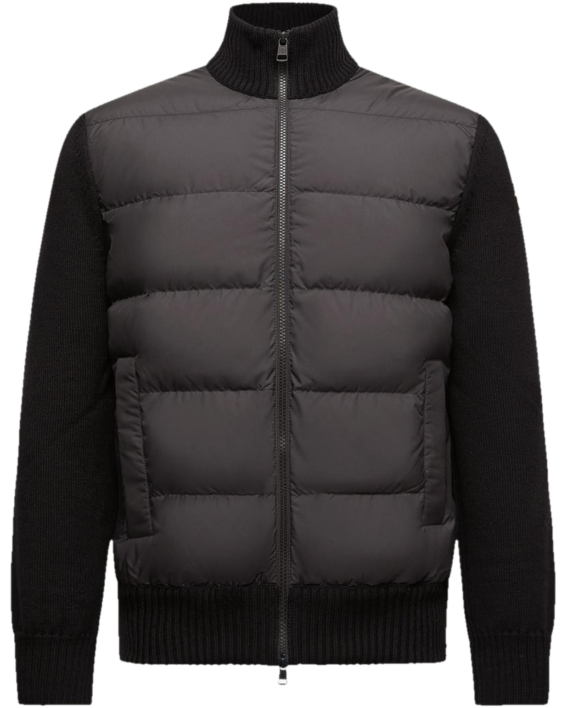 Padded Wool Zip-Up Black Cardigan Moncler оригінал – Купити в Україні
