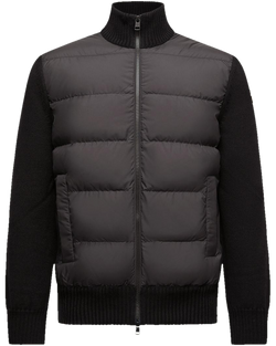 Padded Wool Zip-Up Black Cardigan Moncler оригінал – Купити в Україні